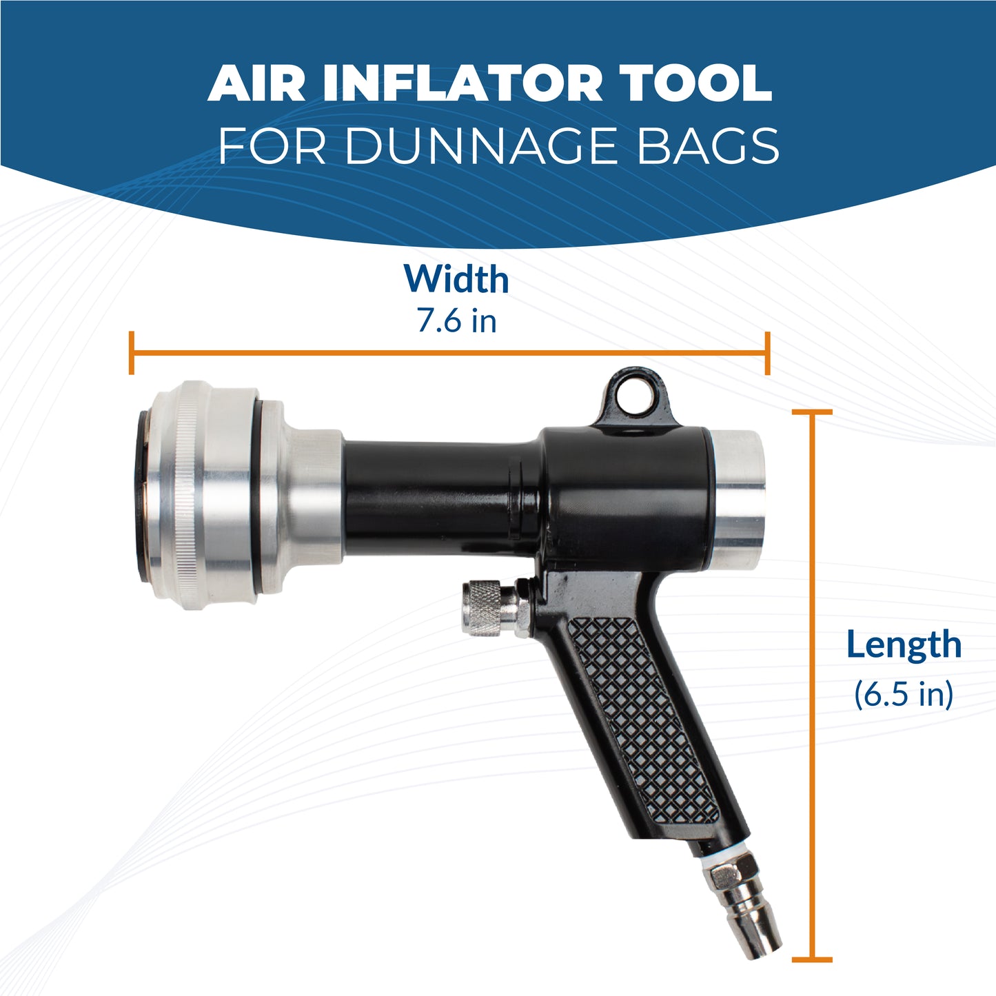 Air inflator tool for dunnage bags